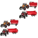 TOBBOMEY 4 Stück Bauernhofwagen Spielzeug -Traktor-Spielzeug Traktor-LKW-Spielzeug Traktormodell Kinder-Bauernhof-LKW Kinder-LKW-autospielzeug LKW-bausatz Für Kleinkinder Plastik