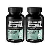 ESN Magnesium Caps, 2 x 120 Kapseln, 300 mg Magnesium pro Tagesportion - Magnesiumbisglycinat-Kapseln, Support für Energiehaushalt, hohe Bioverfügbarkeit, geprüfte Qualität - Made in Germany