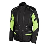 Moore Motorradjacke Okami Pro 12 Monate, 3 Schichten, wasserdichte Membran, herausnehmbares Thermofutter, Protektoren EN1621-1:2012 CE Level 2 (IT, Text, 3XL, Regular, Normal, Standard, Schwarz -