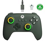 8Bitdo Ultimate C Wired Controller for Xbox, RGB Lighting Fire Ring and Hall Effect Joysticks, Compatible with Xbox Series X|S, Xbox One, Windows 10/11 - Officially Licensed (Dark Green)