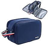 BAGSPRITE Kulturbeutel für Herren, Reisetasche für Kosmetikartikel, Herren-Kulturbeutel, Rasier-Dopp Kit Organizer, große wasserdichte Reise-Badezimmer-Tasche für Reisen, Marineblau