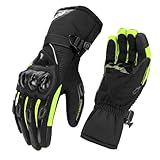 Motorradhandschuhe Herren Motorradhandschuhe, winddicht, wasserdicht, Herren, Motorrad-Reithandschuhe, Touchscreen, Moto-Motocross-Handschuhe, Winter Motorradhandschuhe Damen ( Color : WN-01 Green Glo