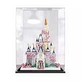 TRUSTFAR Staubdichte Acrylvitrine für LE-GO Castle 71040 Bausteinmodell, transparente Box, Displaybox kompatibel mit Le-go 71040. (kein Modell) (3 mm schwarzer Sockel)