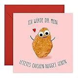 Central 23 Lustige Geburtstagskarte – ICH WÜRDE DIR MEIN LETZTES CHICKEN-NUGGET GEBEN - Humorvolle Glückwunschkarte zum Geburtstag für Männer Frauen Ihn Sie - Zum Valentinstag Jubiläum