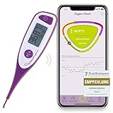 cyclotest mySense Bluetooth Basalthermometer inkl. zertifizierter App für Verhütung, Zykluskontrolle oder Kinderwunsch nach NFP ohne Abo, LCD