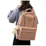 MOGSA Schultasche Multifunktion Doppelreißverschluss Frauen Rucksack Teenager Mädchen Laptop Rucksack Student Umhängetasche Koreanischer Stil Schultasche