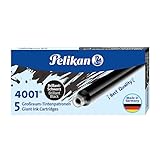 Pelikan 310615 Tintenpatronen 4001 GTP/5, 5-er Pack, brillant-schwarz