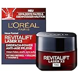 L'Oréal Paris Anti-Aging-Tagescreme mit Dreifachpower für Frauen: mildert Falten und strafft die Haut, mit Pro-Retinol, Hyaluronsäure & Vitamin C, RevitaLift Laser X3, 1x 50ml