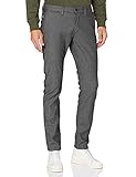 TOM TAILOR Herren Gemusterte Travis Slim Chinohose mit Struktur 1021165, 24542 - Black White Structure, 34W / 32L