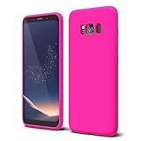 oakxco für Samsung Galaxy S8 Hülle Silikon Case, Dünn Schutz Gummi Original Handyhülle, Weich Slim Matt TPU Kameraschutz Stoßfest Leicht Schutzhülle, für Frauen Damen Mädchen, Leuchtend Neon Pink