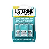 3x Listerine PocketPaks Breath Strips, Cool Mint, Dispensers - für kühle Minze Atem