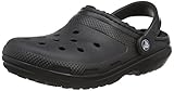 Crocs Unisex Classic Lined Clogs, Black/Black, 43/44 EU