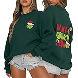 Weihnachtspullover Damen, Pullover Damen Ugly Christmas Sweater Damen Zip Hoodie Black Friday Angebote 2024 Ab Wann Ugly Sweater Christmas Party Oberteile Frauen Weihnachts (A28,L)