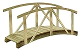 Gartenpirat Teichbrücke gebogen aus Holz mit Geländer