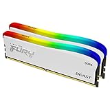 Kingston FURY Beast weiß RGB Special Edition Speicher 32GB 3600MT/s DDR4 CL18 DIMM Desktop Arbeitsspeicher (Kit mit 2) - KF436C18BWAK2/32