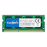 TECMIYO 8GB PC3L-12800S DDR3 1600MHz SODIMM Arbeitsspeicher RAM Laptop DDR3 8GB 1,5/1,35V CL11 2RX8 204Pin 2RX8 Dual Rank Non-ECC Ungepuffertes Laptop-RAM für Apple MacBook Pro iMac Mac Mini