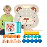 Generisch Holz-Nüsse-Baukasten, Holz-Nüsse-Spielzeug - Nuss-Matching-Spiel,Feinmotorikspielzeug, Vorschul-Lernaktivitäten für Kinder ab 1 Jahr