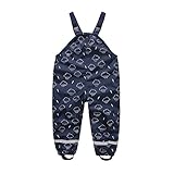 SEVEN BB Kinder Regenhose Jungen Navy blau Regenlatzhose Mädchen Wind- und Wasserdicht Bundhose 110