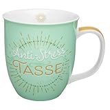 GRUSS & CO Tasse Motiv 'Antistress' | Sprüchetasse, Porzellan, 40 cl | Geschenk, für Sie, Geburtstag | 46999