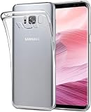 NEW'C Schutzhülle für Samsung Galaxy S8, Ultra transparent, Silikon, Gel, TPU, weich, stoßdämpfend und Kratzfest