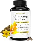 120 Johanniskraut Kapseln mit 1000mg Johanniskraut-Extrakt + GABA + L-Tryptophan - pflanzlicher Stimmungsaufheller hochdosiert - STIMMUNGSZAUBER