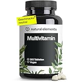 Multivitamin – 365 vegane Tabletten – Jahresvorrat – wertvolle Vitamine A-Z, mit Vitamin K1 und K2 – ohne unnötige Zusätze – in Deutschland produziert & laborgeprüft