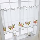 Istrovorhnge, Halbtransparenter Flächenvorhang, Kleine Fenstervorhänge Für Badezimmerpaneele, Verdunkelung, Weißer Kurzer Vorhang Für Bar, Küche, Schlafzimmer, Badezimmer ( Color : White , Size : 230*