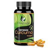 Vitagrazia® Kurkuma Extrakt Kapseln hochdosiert - 60 Kapseln - Täglich 1 Curcuma Kapsel für ca. 10.000 mg Curcumin - 95% Hochdosiert mit Bio Kurkumin und Piperin