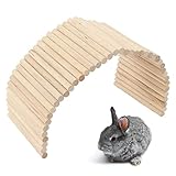 CYTGOUPER Pet Hideout Brücke Holz Tunnel für Kleine Haustiere，Sicheres Biegbares Kletterspielzeug für Kaninchen,Birke Material Holzbrücke Kaninchen, Nagerbrücke für Hamster Gehege