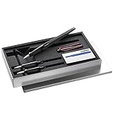 Lamy joy black Kalligraphie Füller Set – Schönschreibfüller mit 3 versch. Federn (1,1/1,5/1,9 mm) - Füllhalter mit Bandzugfeder & ergonomischem Griff – inkl. 5 Tintenpatronen T 10 blau