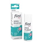 flint Med Sprühpflaster – Verschließt und schützt die Wunde, wasserfest, atmungsaktiv, elastisch und transparent, Pflasterspray klinisch bewährt, bis zu 80 Anwendungen, 50 ml