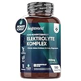 Elektrolyte Tabletten 900mg mit Magnesium, Kalzium, Kalium, Natrium & Chlorid 180 Stück - Elektrolytgleichgewicht & Muskelfunktion - Keto Ernährung - Elektrolyte ohne Zucker Komplex von WeightWorld