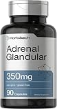 Horbaach - Glandular suprarrenal crudo, 350 mg | 90 cápsulas | Suplemento sin OMG, sin gluten