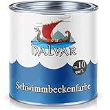 Halvar Schwimmbeckenfarbe skandinavische Poolfarbe Schwimmbadfarbe Schwimmbeckenbeschichtung in Blau Weiß Grün Seegrün Lichtgrau Grau Anthrazitgrau (1 L, Weiß)