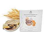 22,9 cm Brotkorb-Set – machen Sie Sauerteigbrot mit unserem Banneton-Korb und abnehmbaren Design-Einsätzen, Teigschaber und Stoffeinsatz, Geschenk für Bäcker von Artizanka (Korb mit Box_Plain)