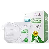 40 Stück - Sunfoam® FFP2 Maske, CE Zertifiziert CE2834, geprüft EN149:2001+A1:2009 FFP2 NR, Schaumdichtung im Nasenbügel, Versand aus Deutschland