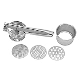 Amosfun 1 Satz Kartoffelstampfer tragbare Kartoffelpresse Kartoffelwolf Bohnenstampfer Handstampfer Kochen küchenmaschiene kochgeschirr Küchenwerkzeug Küchengerät Rostfreier Stahl Silver