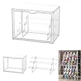 Siyecioa Schaukasten Vitrine, Acryl Vitrine, Glasvitrine, Plexiglas Vitrine Klein mit Tür Für Action Figuren Spielzeug, MiniFiguren, Sammelfiguren, Selbstmontage mit 3 Schicht (36×23×27cm)