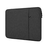 ProElife 13 Zoll Laptop Sleeve Case for 2024-2022 MacBook Air 13.6 inch Apple M3 M2 Chip & MacBook Pro 13.3 inch M2 Chip Accessory Traveling Carrying Canvas Bag Cover Simple Case (Black)