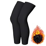 Sport Armlinge Beinlinge Radsport Beinstulpen Thermo Sport Beinlinge Knielinge Kompression Anti-Rutschen,Winter Warm Knieschützer für Radfahren,Basketball, Laufen, Outdoorarbeit Herren/Damen (1, M)