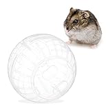 Relaxdays Hamsterball, Laufkugel für Hamster & Mäuse, Bewegung, Nagerspielzeug zum Laufen, Kunststoff, 14cm, transparent