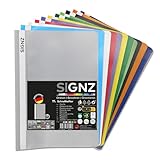 SIGNZ Schnellhefter DIN A4, stabil, 11 Farben, transparenter Deckel, CO2-neutral hergestellt, aus recycelbarem Kunststoff (PP), made in Germany