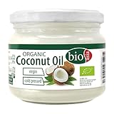 BIOASIA Bio Kokosöl, kaltgepresst, naturbelassen ohne Zusatzstoffe, veganes Fett zum Kochen, Braten und Backen, auch als Naturkosmetik verwendbar, 100 % Bio, 250 ml