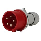 PCE 40577L CEE- Stecker, 5-polig, rot