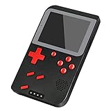 YUMIN Hand Spiele Konsole 400 Klassische Spiele 3 LCD Bildschirm 5000 Mah Energien Bank 8 Bit Pocket Spiel Spieler für Kind Geschenk (Schwarz)