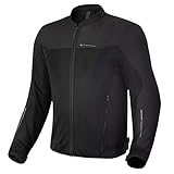 SHIMA OPENAIR Motorradjacke Herren - Leichte, Atmungsaktive Sommer Mesh Motorcycle Stadt Textiljacke Männer mit CE Schulter Ellbogen und Rückenprotektoren, Breitenverstellung (Schwarz, 3XL)