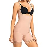 Joyshaper Damen Bauch Weg Shapewear Body Shaper Tummy Control Bodysuit Figurformender Miederpants Miederhose Taillenformer, Beige, L