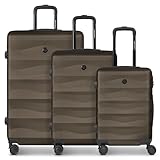 SMARTBOX Hartschalen Koffer-Set 3-teilig für Damen & Herren | leichte & stabile Reise-Trolleys aus hochwertigem & robustem ABS-Material | 4-Doppelrollen & Zahlenschloss (Edition 03)