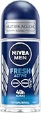 NIVEA MEN Fresh Active Deo Roll-On (50 ml), Antitranspirant für 48h Schutz gegen Schweiß, Deodorant mit einzigartiger INFINIFRESH Formel und wertvollen Meeresextrakten