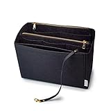 AT Allure-T ® Handtaschenorganizer Filz & Schlüsselbund, Einsatz separat anwendbar - Taschenorganizer Neverfull mm, Taschenorganizer Shopper. Bag in Bag, Schwarz M